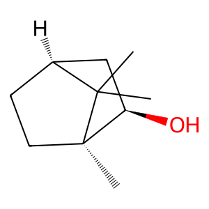 Structure of (-)-borneol