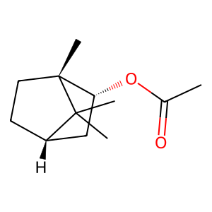 Structure of (-)-bornyl acetate
