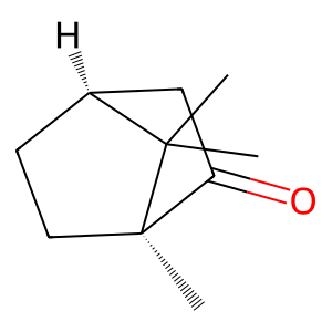 Structure of (-)-camphor