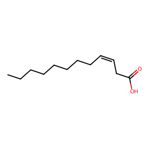 Structure of (z)-3-dodecenoic acid