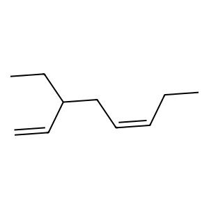 Structure of (z)-3-ethyl-1,5-octadiene