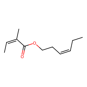 Structure of (z)-3-hexenyl angelate