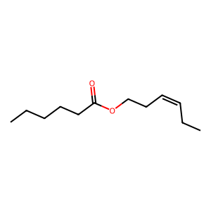 Structure of (z)-3-hexenyl hexanoate