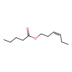 Structure of (z)-3-hexenyl valerate