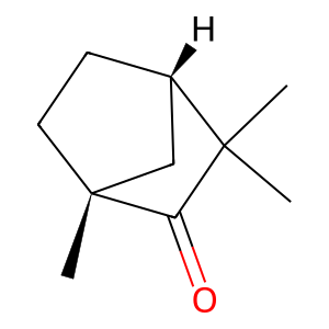 Structure of (-)-fenchone