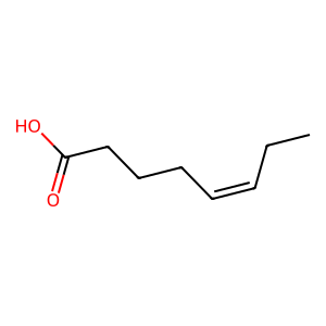Structure of (z)-5-octenoic acid