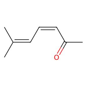 Structure of (z)-6-methyl-3,5-heptadien-2-one