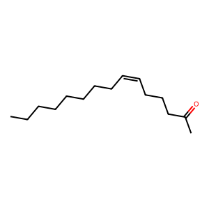 Structure of (z)-6-pentadecen-2-one